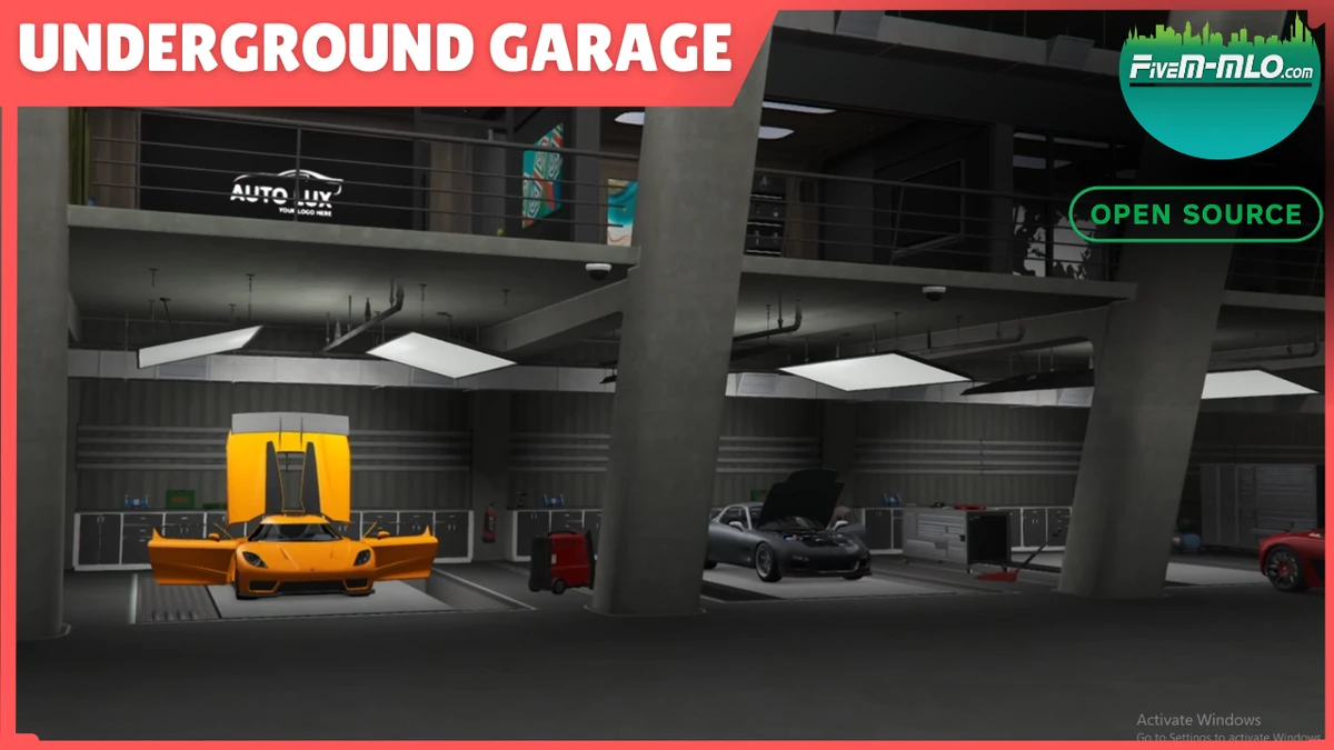 Underground Garage MLO FiveM | Mechanic Workshop & Vehicle Storage | Open Source